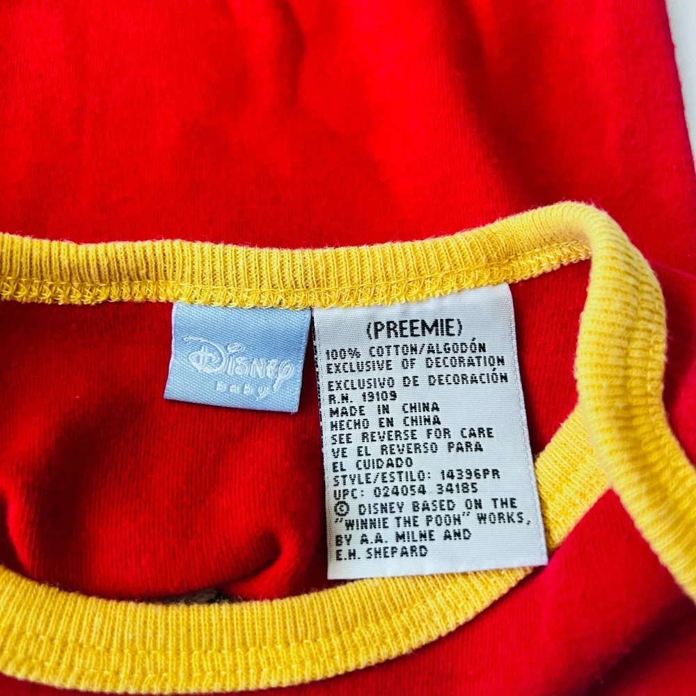 Vintage‎ Disney Baby Winnie the Pooh Preemie 2 Piece Set Embroidered Cotton